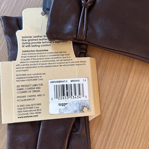 Isotoner Leather Globes Womens size 7. New with tags - Picture 5 of 5
